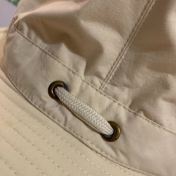 Tilley Endurables Hat Brim Self Tie Pocket Beige Khaki Sun Boonie Cap 7 5/8 - Picture 7 of 10